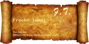Frecko Tomaj névjegykártya
